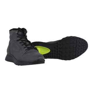 ECCO Exostride MID Warm Winter Boots (Nubuck Leather) Magnet Grey Men's