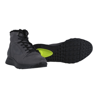 ECCO Exostride MID Warm Winter Boots (Nubuck Leather) Magnet Grey Men's