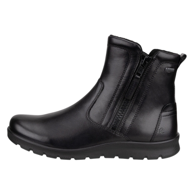 ECCO Barbett Boot Zip GTX Ankle Boots (Premium Leather, Waterproof) Black Ladies