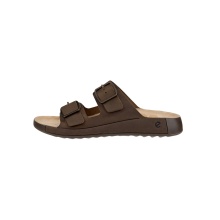 ECCO Cozmo Sandal (Premium Leather) dark brown men's
