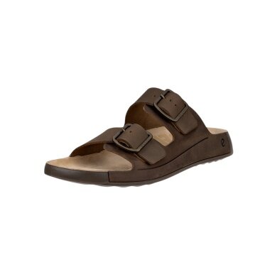 ECCO Cozmo Sandal (Nubuck Leather) dark brown men's