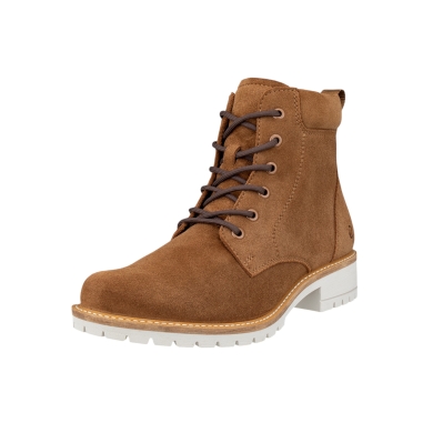 ECCO Elaina Lace Boot (Premium Leather) light brown ladies