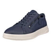 ECCO Move Zip Lace Sneakers (Premium Leather) navy blue ladies