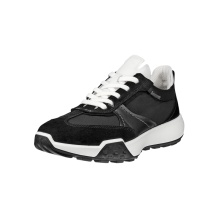 ECCO Retro Low Sneakers (Premium Nylon Leather) black ladies