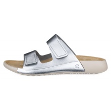 ECCO Cozmo Flat Sandal silver/beige ladies
