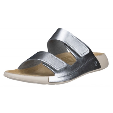 ECCO Cozmo Flat Sandal silver/beige ladies