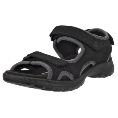 ECCO Hike 3 Strap Sandal (Leather) black ladies