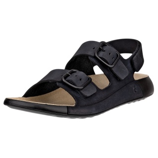 ECCO Cozmo 3 Strap Sandal (Premium Leather) black ladies