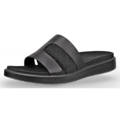 ECCO Flowt Slide Sandal (Premium Leather) black ladies