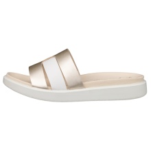 ECCO Flowt Slide Sandal (Premium Leather) gold ladies