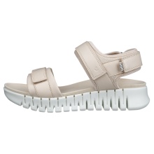 ECCO Sandal Gruuv Sol Lea (Premium Leather) beige/white ladies