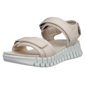 ECCO Sandal Gruuv Sol Lea (Premium Leather) beige/white ladies