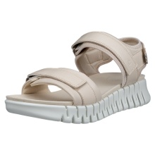 ECCO Sandal Gruuv Sol Lea (Premium Leather) beige/white ladies