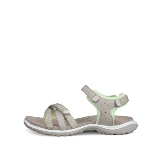 ECCO Offroad Roam Lea Tex Sandal (Nubuck Leather) grey/lime Ladies