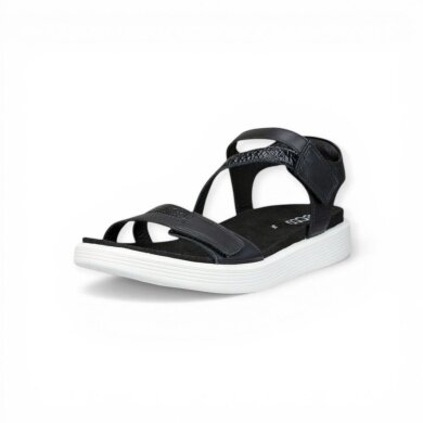 ECCO Soft Sandal (Full Grain Leather) black ladies