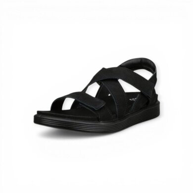 ECCO Soft Sandal (Premium Leather) black ladies