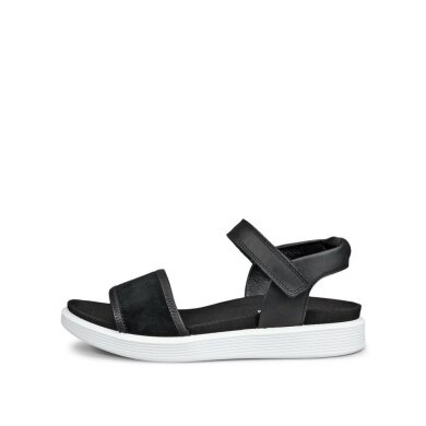 ECCO Soft Sandal (Full Grain Leather) black ladies