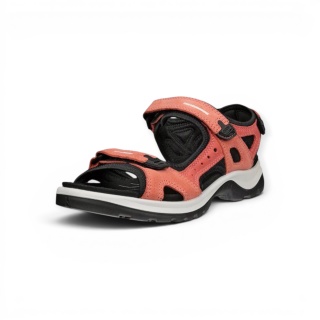 ECCO Yucatan Leather Sandal coral red Ladies