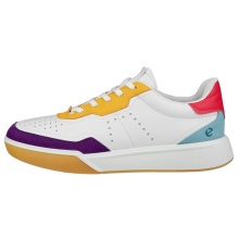 ECCO Sneaker Street Court Lea (Premium Leather) white/yellow/purple ladies