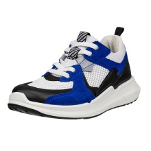ECCO Biom 2.2 Lea Tex Sneakers (Premium Leather) white/black/blue children