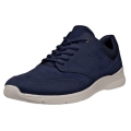 ECCO Sneaker Irving Low Lace (full-grain leather) navy blue men's
