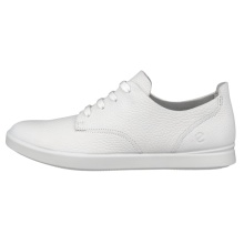ECCO Leisure Lace Up Sneakers (soft premium leather) white ladies