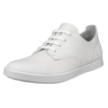 ECCO Leisure Lace Up Sneakers (soft premium leather) white ladies