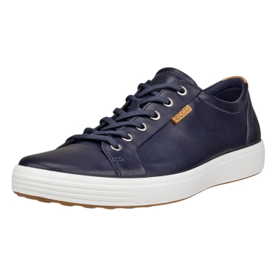 ECCO Men's Soft 7 Sneakers (made from premium leather) navy blue
