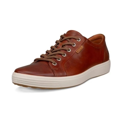 ECCO Soft 7 Sneakers (made from premium leather) cognac brown men's