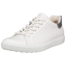 ECCO Soft 7 Easy Slip Low Sneakers (Premium Leather) white ladies