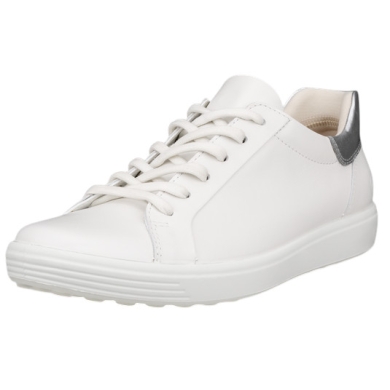 ECCO Soft 7 Easy Slip Low Sneakers (Premium Leather) white ladies