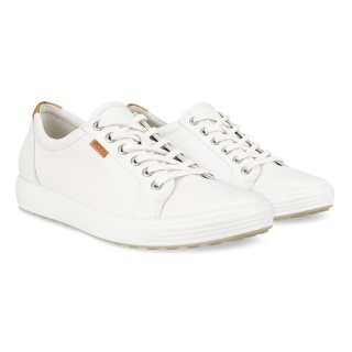 ECCO Soft 7 Sneakers (Full-grain leather) white ladies