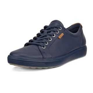 ECCO Soft 7 Sneakers (Full-grain leather) navy blue ladies