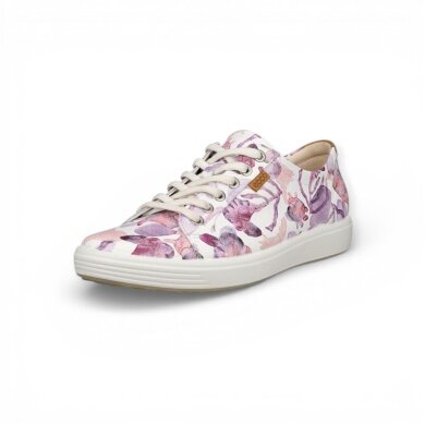 ECCO Soft 7 Sneakers (Full-grain leather) white/multi-coloured ladies