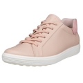 ECCO Soft 7 Easy Slip Low Sneakers (Premium Leather) pink ladies