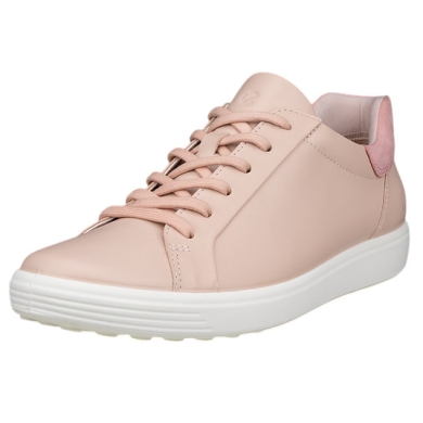 ECCO Soft 7 Easy Slip Low Sneakers (Premium Leather) pink ladies