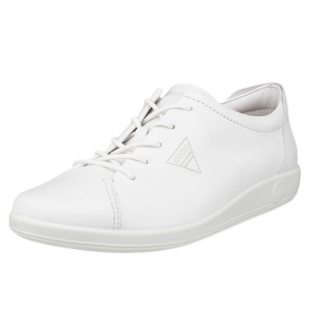 ECCO Soft 2.0 Anniversary Sneakers (ECCO Leather) white ladies