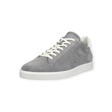 ECCO Sneaker Street Lite (Premium leather and suede) steel grey/white men's