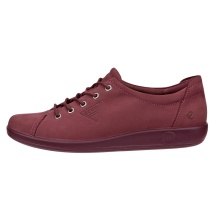 ECCO Sneaker Soft 2.0 Tie (light and flexible sole) burgundy ladies