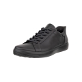 ECCO Soft 7 Easy Slip Lace Sneakers (Premium Leather) black men's