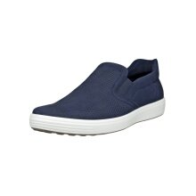 ECCO Soft 7 Easy Slip Sneakers (Premium Leather) navy blue Men's