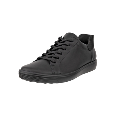 ECCO Soft 7 Easy Slip Low Sneakers (Premium Leather) black ladies