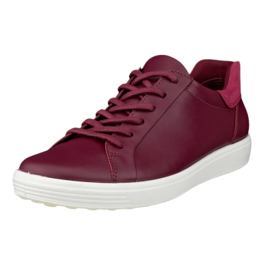 ECCO Soft 7 Easy Slip Low Sneakers (Premium Leather) plum violet ladies