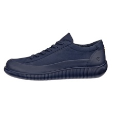 ECCO Soft Zero WP Sneakers (Premium Leather, Waterproof) navy blue ladies