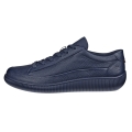 ECCO Soft Zero WP Sneakers (Premium Leather, Waterproof) navy blue men's