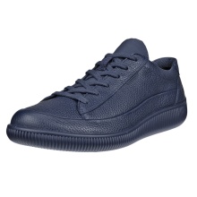 ECCO Soft Zero WP Sneakers (Premium Leather, Waterproof) navy blue men's