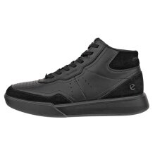 ECCO Everyday Travel Shoes Street Court High-Top (Premium Leather) black Ladies