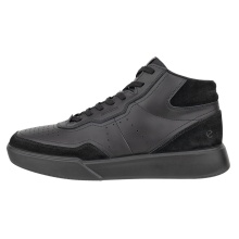 ECCO Everyday Travel Shoes Street Court High-Top (Premium Leather) black Men's