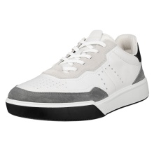 ECCO Sneaker Street Court Lea (Premium Leather) white/grey/black men's