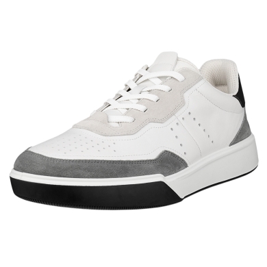 ECCO Sneaker Street Court Lea (Premium Leather) white/grey/black men's